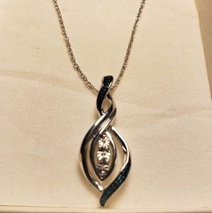 Kay jewelers diamond blue necklace